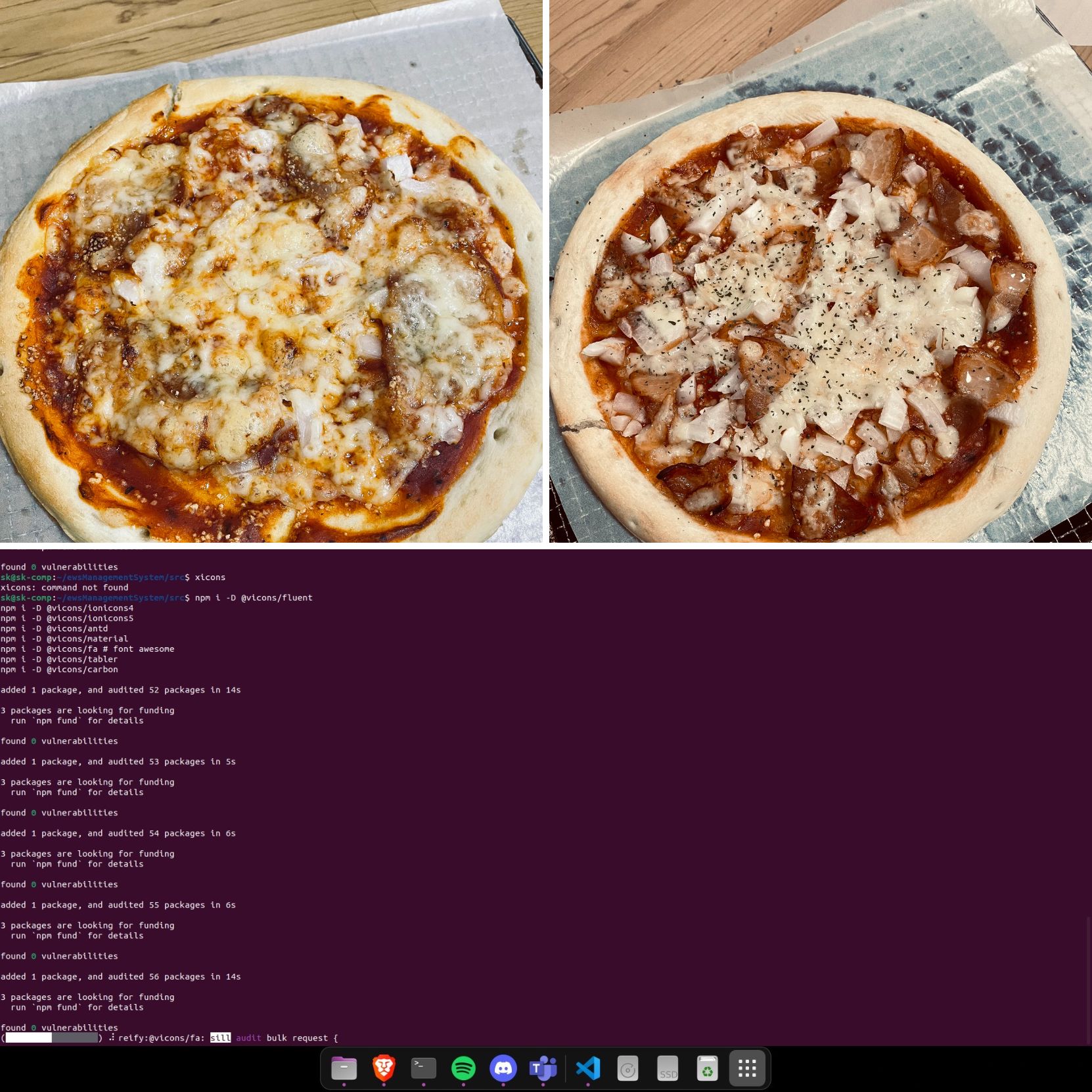 Front-end, pizza, reading