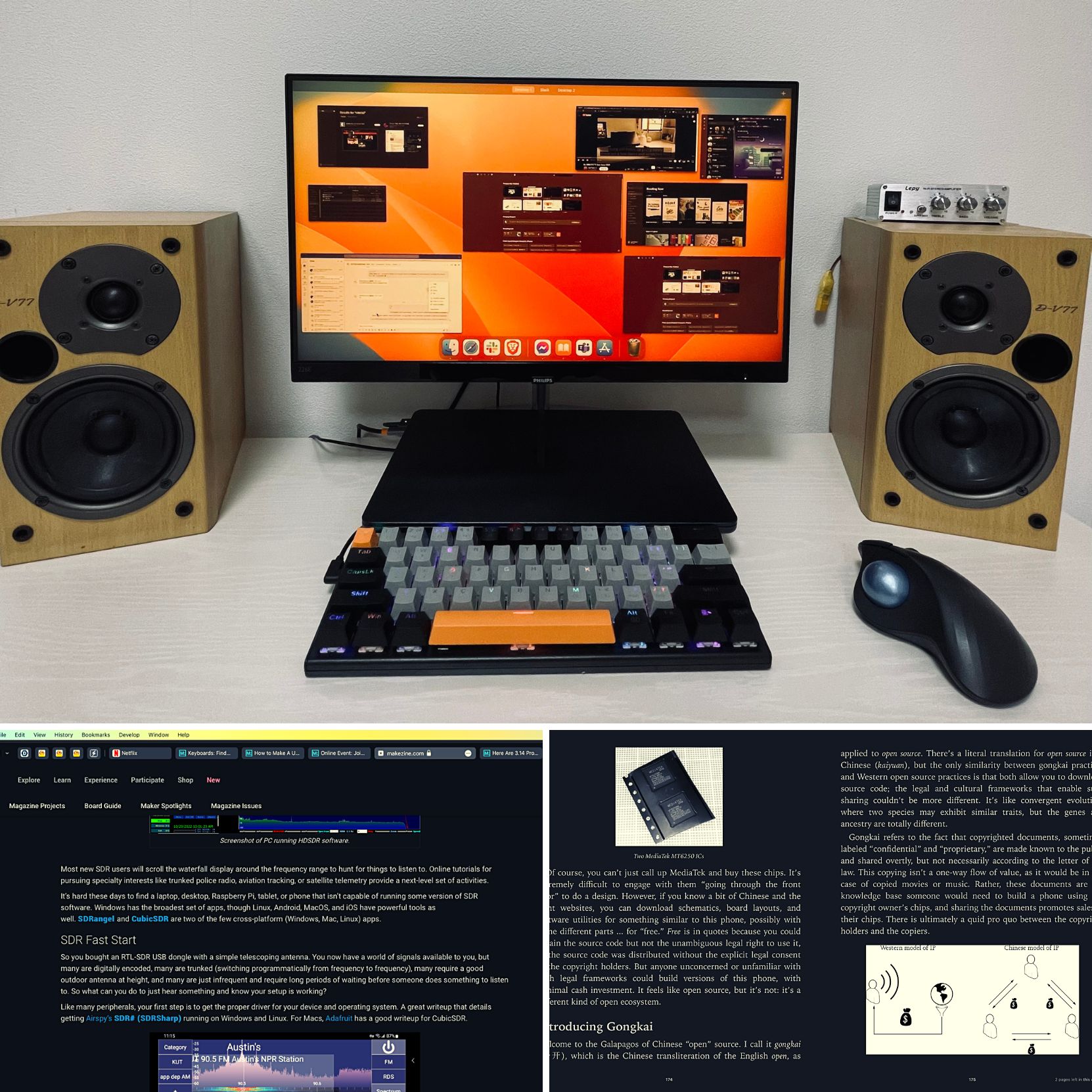 SDR, new desk setup,  DFM, Shanzhai and Gongkai